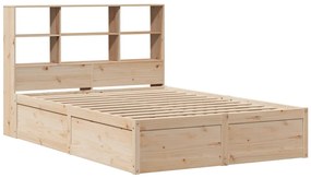Cama sem colchão 140x190 cm madeira de pinho maciça