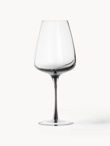 Copos de vinho artesanal com degradê de cor Smoke, conjunto de 4