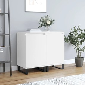 vidaXL Aparadores 2 pcs 40x35x70 cm derivados de madeira branco