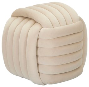 "Puff Softy Cream - Veludo Creme - 45 cm x 45 cm x 45 cm