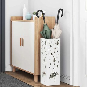 Suporte para Guarda-Chuva Branco Metal Padrão