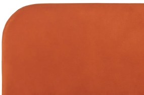 Cama de casal em veludo laranja 180 x 200 cm FLAYAT Beliani
