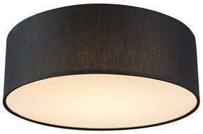 Candeeiro de teto preto 30 cm c/ LED - Drum LED Moderno