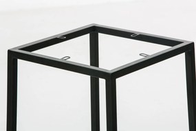 Banco de bar Montreal em tecido com estrutura preta 37 x 83 x 37 cm Cinzento escuro