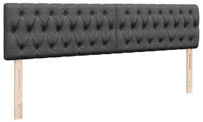Estrutura de cama otomana com colchão 200x200cm cinzento-escuro