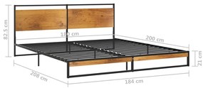 Estrutura de cama metal 180x200 cm