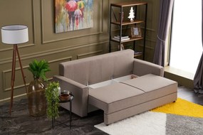 Sofá-cama de 3 lugares Ece – Creme – 215x88x90 cm