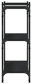 Estante c/ 3 prateleiras 80x30x86 cm derivados de madeira preto