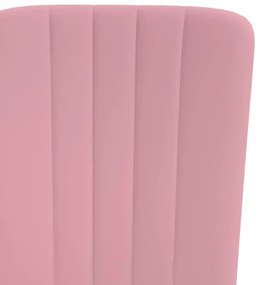 Cadeiras de jantar 2 pcs veludo rosa