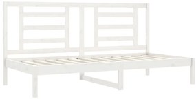 Sofá-cama sem colchão 80x200 cm madeira de pinho maciça branco