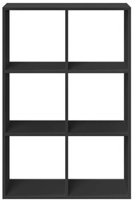 Estante divisória 69,5x29x103,5 cm derivados de madeira preto