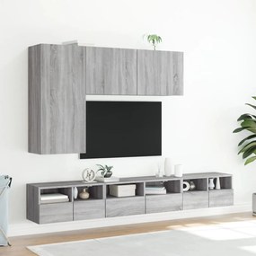 Móveis parede p/ TV 2pcs 60x30x30cm deriv. madeira cinza sonoma