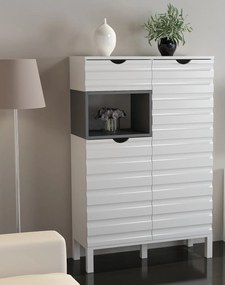 Móvel TV Adel – Branco/Antracite – 180x53,6x35 cm