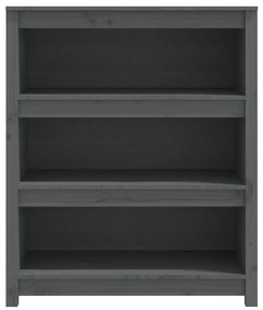 Estante 80x35x97 cm madeira de pinho maciça cinza