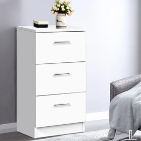 Mesa de cabeceira/mesa lateral retrô multiuso com 2 gavetas - preta