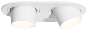 Set van 6 inbouwspots wit GU10 35mm kantelbaar 2-lichts - Installa Moderno