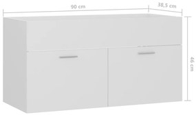 Armário de lavatório derivados de madeira branco