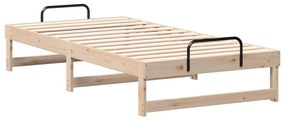 Estrutura de Cama com Alças Castanho 90 x 200 cm