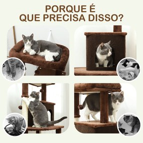 PawHut Arranhador para Gatos Grande Altura 132 cm Arranhador para Gato