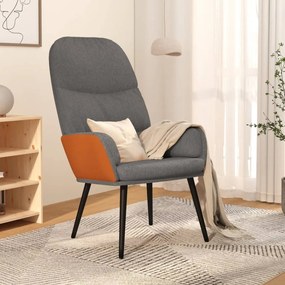 Cadeira de descanso tecido cinzento-claro