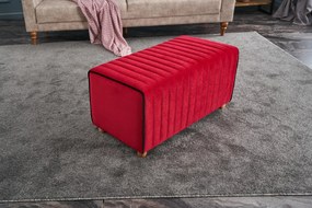 Pouffe Mabel – Vermelho – 80 cm x 40 cm x 40 cm