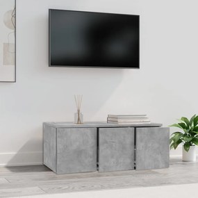 Móvel de TV 80x34x30 cm derivados de madeira cinzento cimento