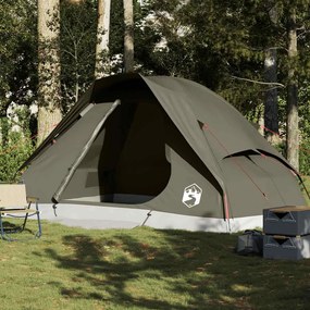Tenda familiar em cúpula para 6 pessoas impermeável castanho