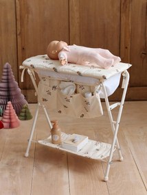 Mesa muda fraldas 2 em 1 para boneca. cru