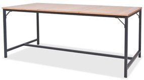 vidaXL Mesa de jantar em madeira de freixo 180x90x76 cm