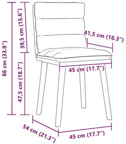 Cadeiras de jantar 4 pcs linho