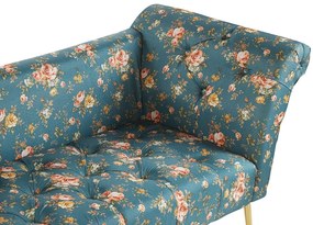 Chaise-longue em veludo azul NANTILLY Beliani