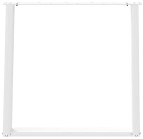 Pés de mesa de jantar em forma de U, 2 peças, branco, 70 x (72-73) cm,