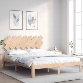 Cama sem colchão 140x200 cm madeira de pinho maciça