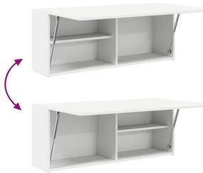 Armário parede p/ casa banho 100x25x40 cm deriv. madeira branco