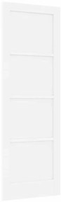 Porta Interior "ORKDAL" Branca 73.5x211x4 cm Madeira Sólida de Pinheir