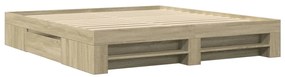 Estrutura cama s/ colchão 180x200cm carvalho sonoma