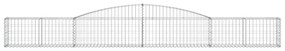 Cestos gabião arqueados 4 pcs 400x30x40/60 cm ferro galvanizado
