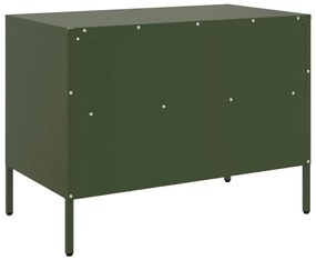 Móveis de TV 2 pcs 68x39x50,5 cm aço verde-azeitona