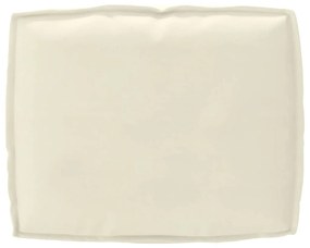 Conjunto de Almofadas de Palete 2 Peças Creme Tecido Oxford