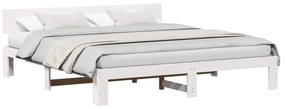 vidaXL Estrutura da Cama com cabeceira Branco 180 x 200 cm
