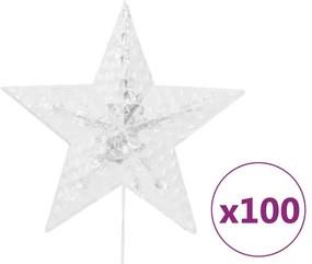 Cortina iluminação c/ estrelas 500 LEDs 8 funções branco frio