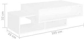 Mesa de centro 105x55x32 cm derivados de madeira branco