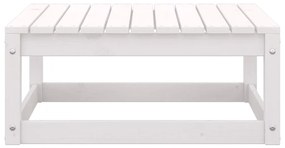 2 pcs conj. lounge de jardim c/ almofadões pinho maciço branco