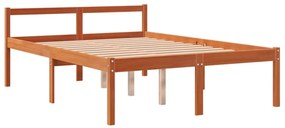 Cama para idosos 120x200 cm madeira pinho maciça castanho cera