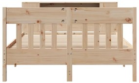 Cama com estante sem colchão 120x200 cm pinho maciço