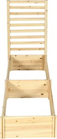 Floreira com treliça, 230 L x 60 L x 110 A cm, efeito de madeira natural