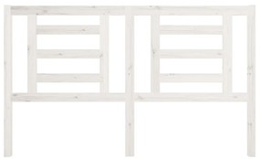 Cabeceira de cama 166x4x100 cm pinho maciço branco