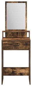 Mesa de Maquilhagem vidaXL com Gavetas em Carvalho Fumado 50x41x140 cm
