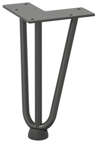Pernas de grampo para mesa de centro 4 peças antracite 20 cm aço maciç