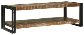 vidaXL Mesa de Café Multicolor 120x50x38 cm Madeira Sólida Recuperada